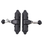 Paddle Seat for Kayak Canoes (Inflatable, Rotating, ABS Plastic, Black)