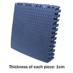 Set of 6 EVA Foam Exercise Floor Mats 24"x24" for Gym Fitness Yoga
