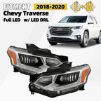 Full LED Headlight Set for Chevy Traverse (2018–2020) w/ LED DRL
