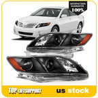 Headlight Assembly for Toyota Camry (2007–2009) Black Housing Pair