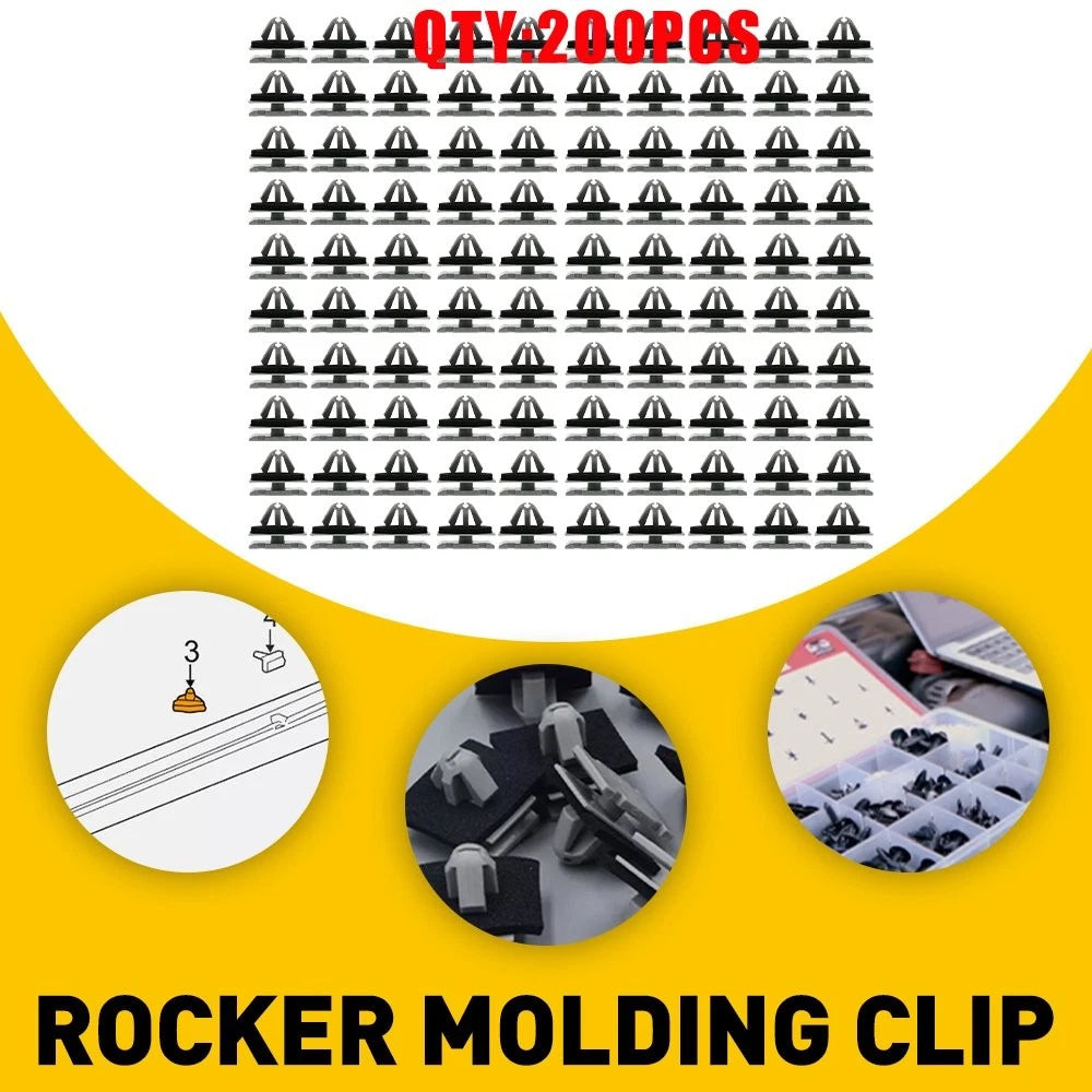 Set of 10 Rocker Panel Clips with Sealer for Jeep Cherokee (2014–2019) OE 11571175