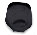 Leather Console Lid Armrest Cover for Ford Escape (2005–2007) Green Stitch