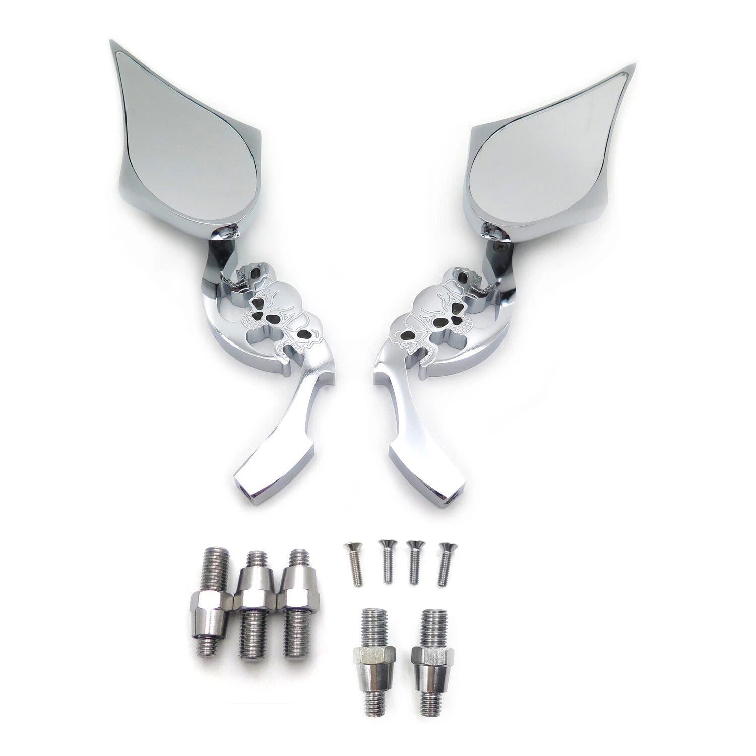 Skull Blade Mirror for Yamaha Royal Star, Road Star, V-Star, Warrior, V-Max, Virago (1996–2023)