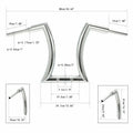 16" Chrome Rise 2" Hanger Handlebars for Harley Softail Sportster