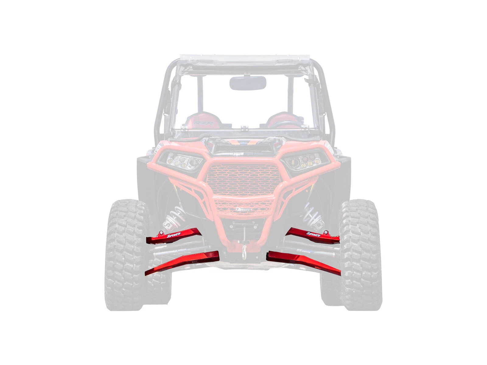High Clearance Boxed A-Arms for Polaris RZR XP Turbo (2016–2021) - Red