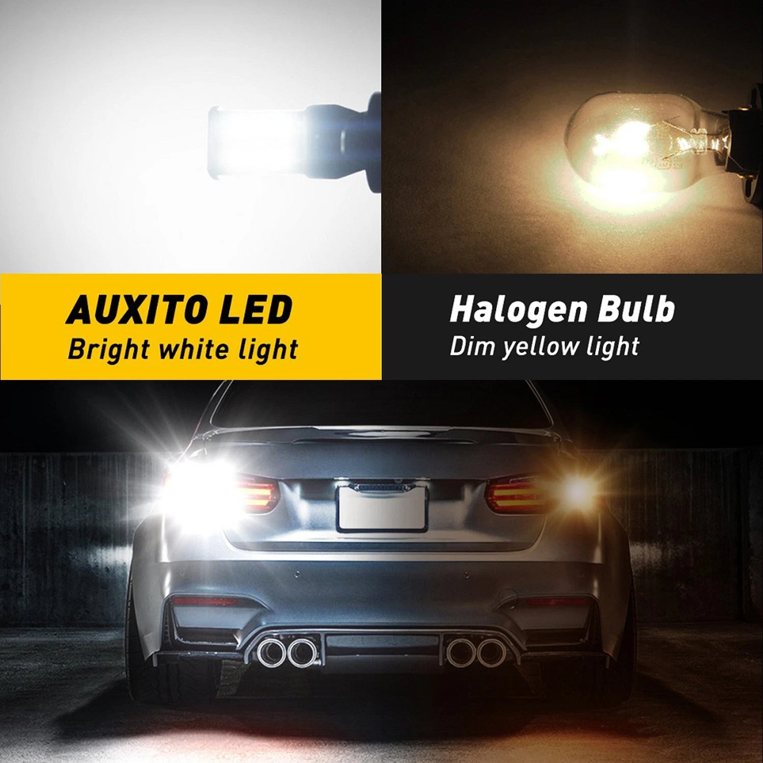 Set of 2 LED Reverse Light Bulbs for AUX 2400LM 1156 P21W/T15