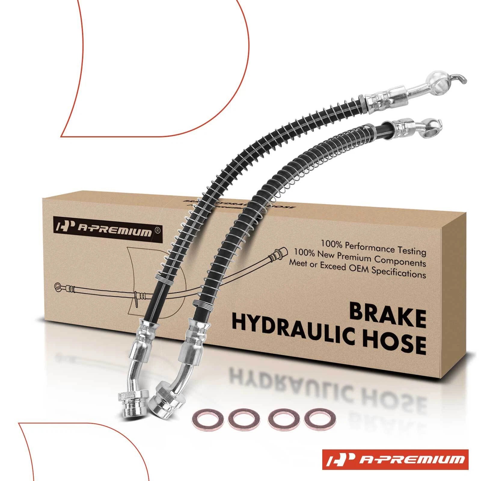 2X Rear Brake Hydraulic Hose for Kia Amanti (2007–2009)