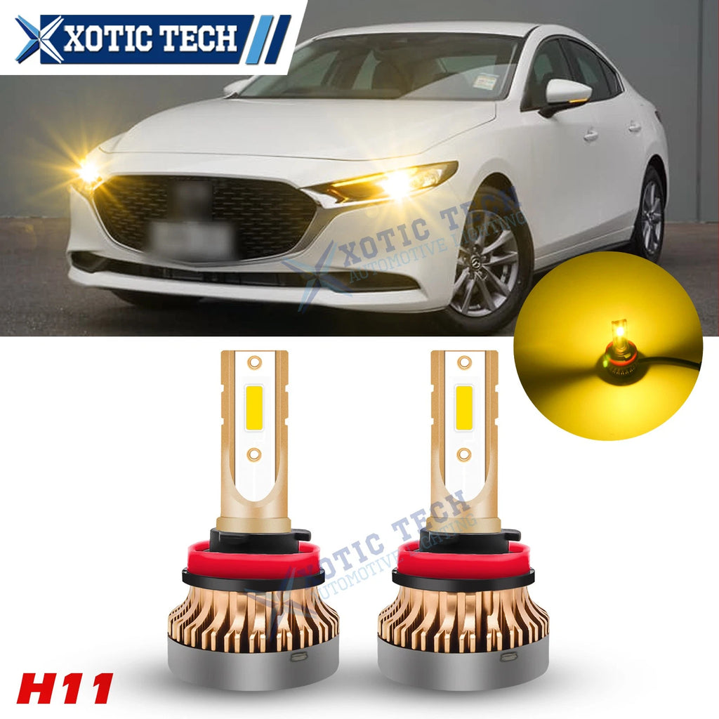 3000K Golden Yellow LED DRL Bulbs for Mazda (H11/H8) (2002–2012)