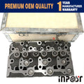 D1503 Complete Cylinder Head for Kubota KX91-3 U35 R420 (with Valves 1G720-30430)