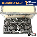D1503 Complete Cylinder Head for Kubota KX91-3 U35 R420 (with Valves 1G720-30430)