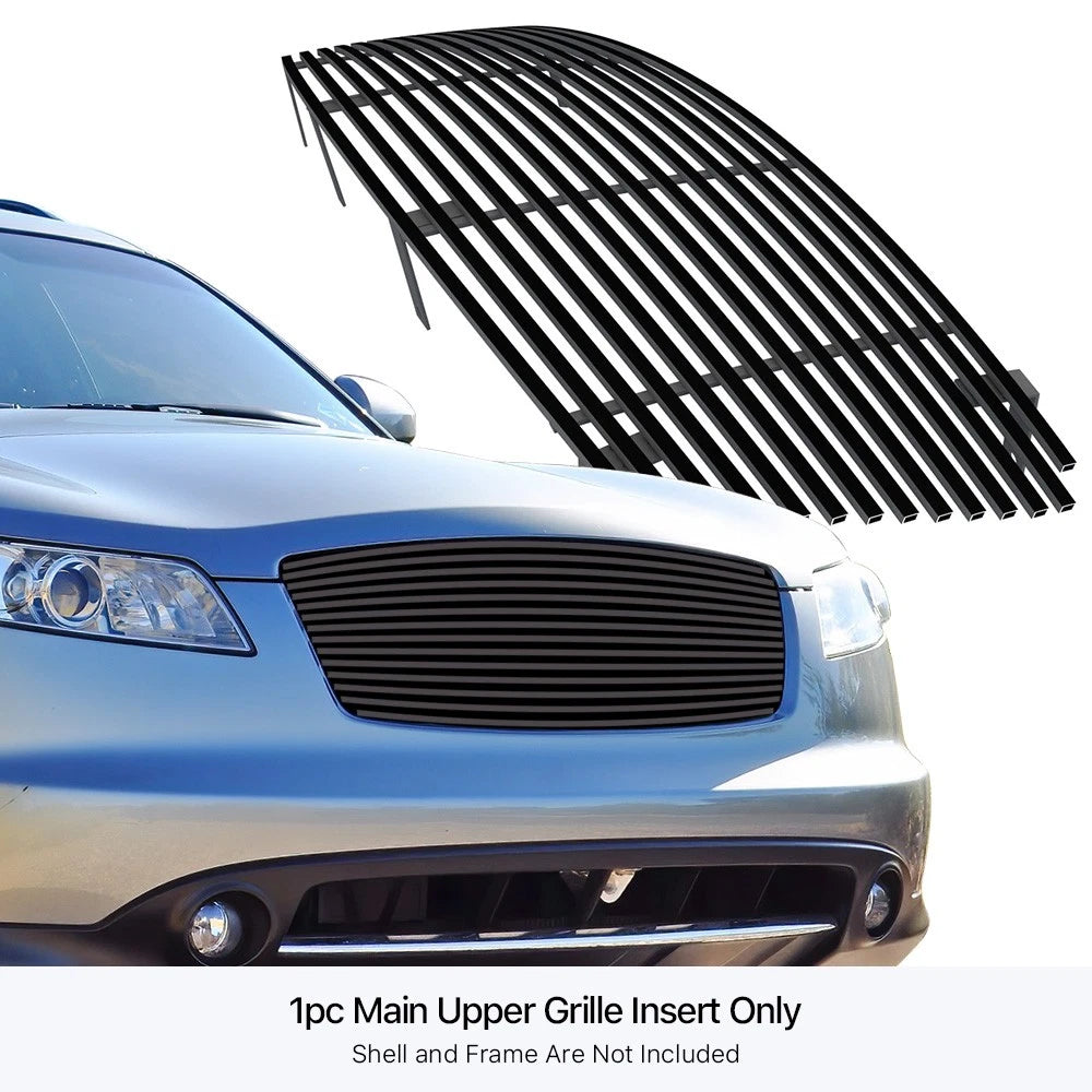 Upper Stainless Black Billet Grille Insert for Infiniti FX35/FX45 (2003-2008)