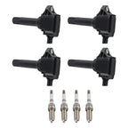 Set of 4 Ignition Coils & Spark Plugs for Subaru Forester Impreza Legacy Outback (UF724)