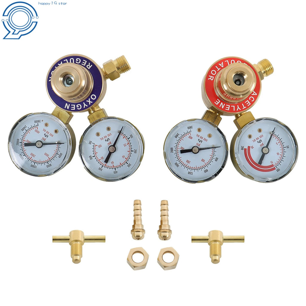 Oxygen Acetylene Gas Regulator for Welding Cutting Torch (Dual Gauge)