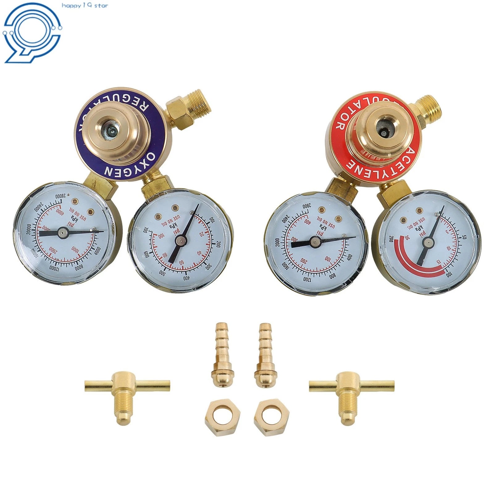 Oxygen Acetylene Gas Regulator for Welding Cutting Torch (Dual Gauge)