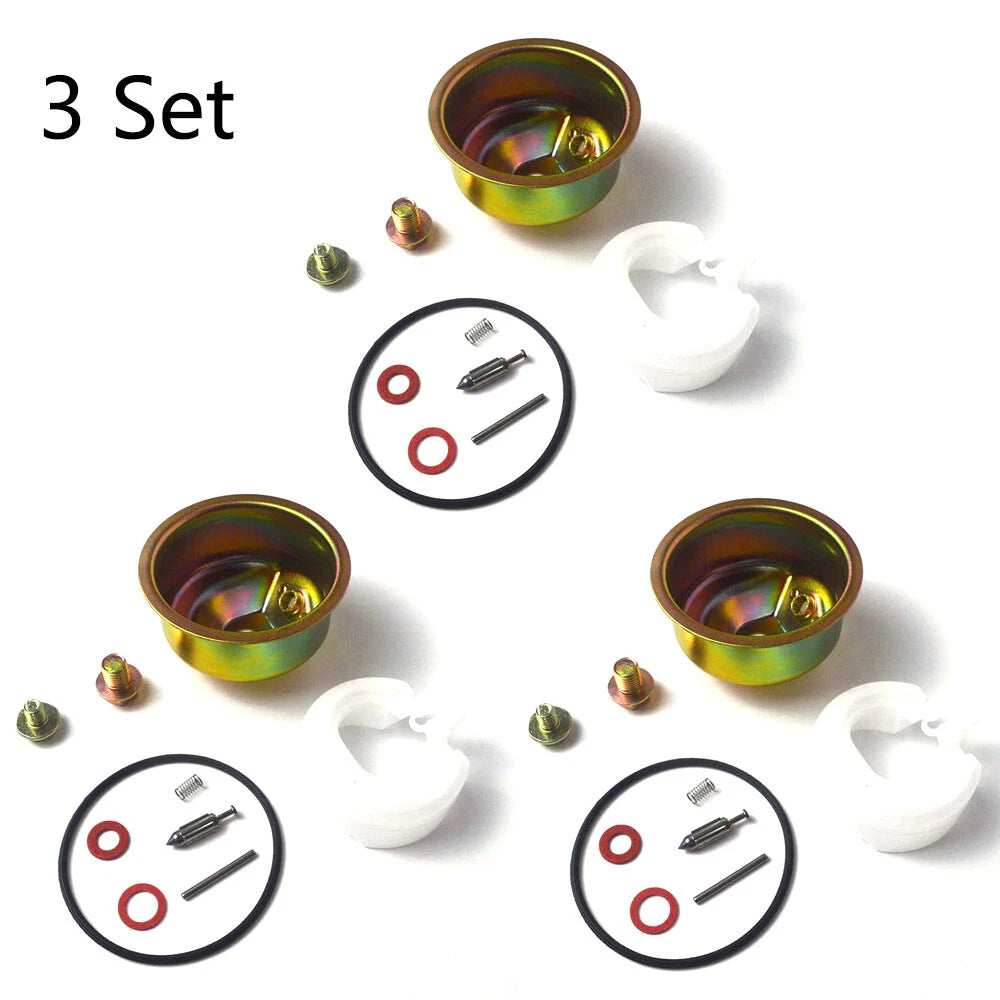 Set of 3 Carburetor Needle Bowl Float Gaskets for Honda GX240 GX270 GX340 GX390