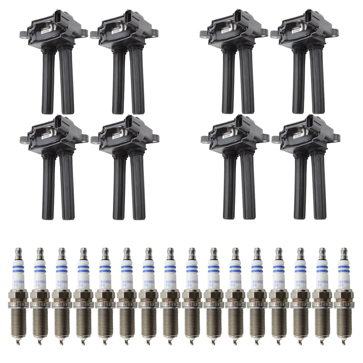 Set of 8 Ignition Coils & 16 Spark Plugs for Ram 1500 2500 V8 (2010–2023)
