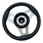 Uflex / Loredan Black & Chrome Aluminum Steering Wheel 13.75" for Universal