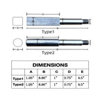 8-Pack Trailer Axle Kit for 4 on 4" Bolt Idler (1" Hub, Round Spindle)
