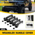 5PCS Gloss Black Door Handle Cover Trim for Jeep Wrangler JK (2007–2018)