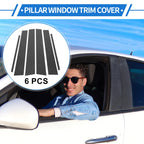 Set of 6 Door Pillar Window Trim for Hyundai Tucson IX35 (2010–2015) Carbon Fiber
