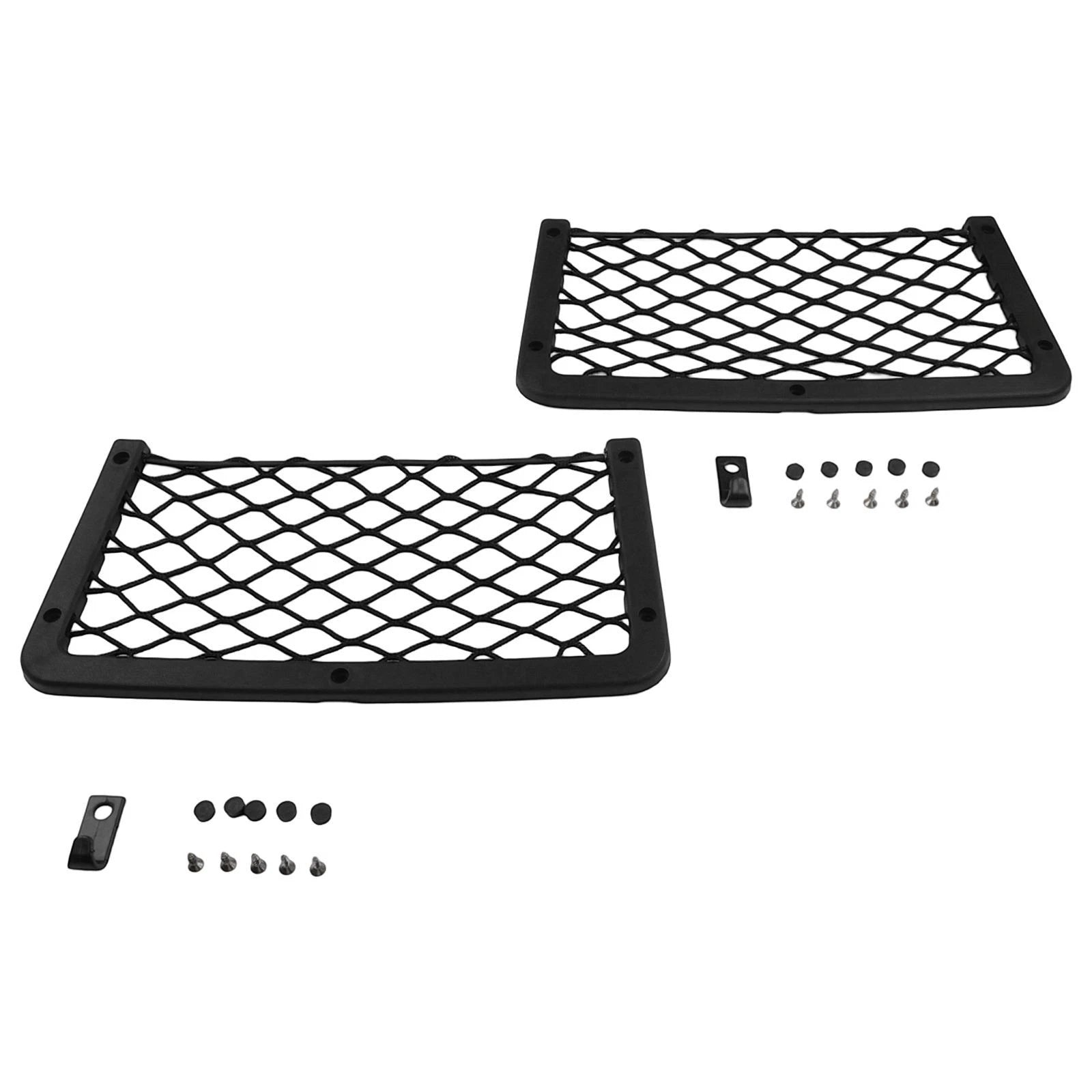 Set of 2 Car Seat Organizer Mesh Storage Bags for Universal Fit (36x18cm)