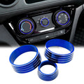 Alloy Console AC Climate Control Knob Ring Trims for Honda Fit Jazz (2009–2014)