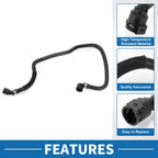 Radiator Hose No.17128602600 for BMW 530e (2018–2020) Rubber Black 1 Pc
