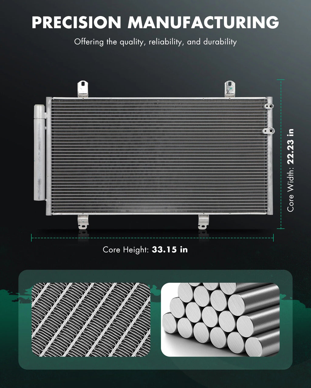 3396 Aluminum Condenser for Lexus ES350 (2007–2012) & Toyota Avalon (2005–2012)