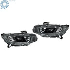 Set of 2 Halogen Projector Headlights for Honda Civic (2016–2021)