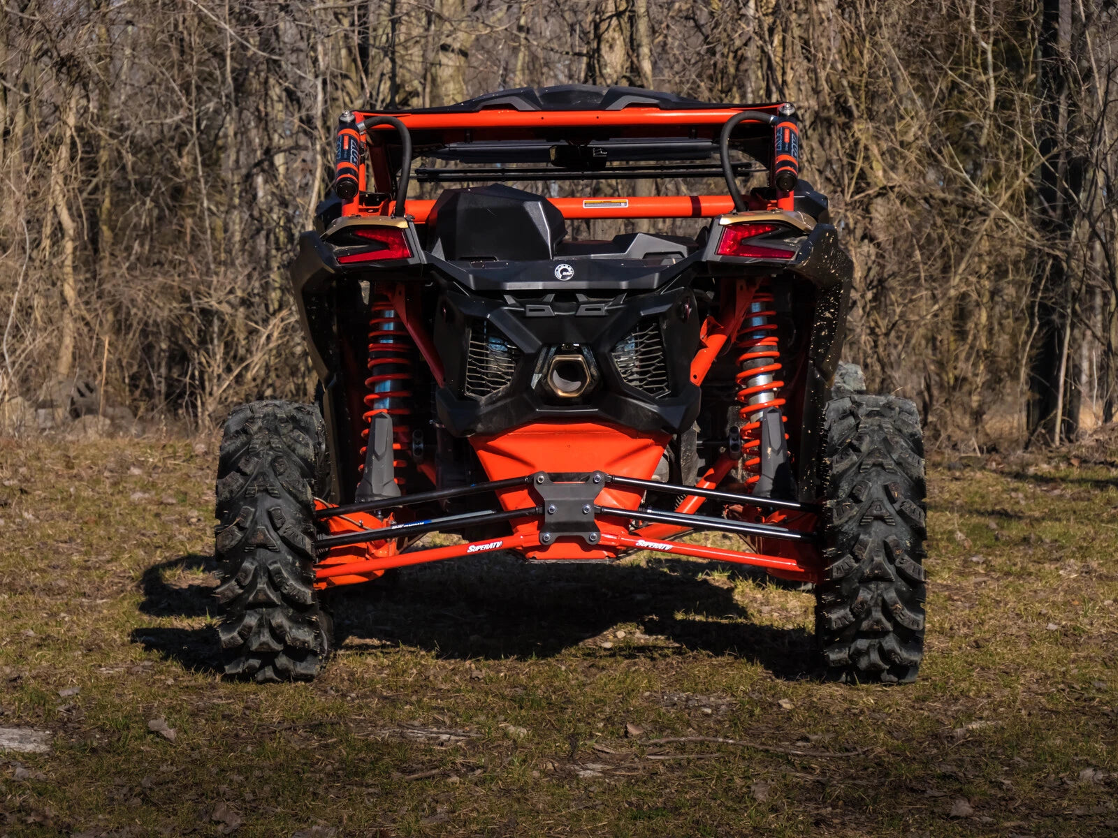 SuperATV Tubed Rear Lower Radius Arms for Can-Am Maverick X3 (2017–2023) - Red