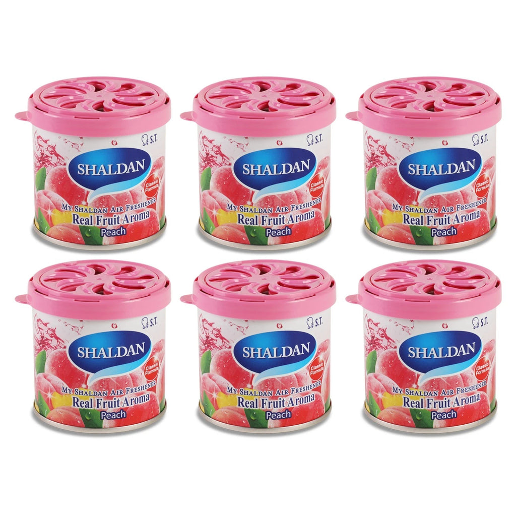 Set of 6 My Shaldan 80g Peach Limonene Gel Air Fresheners