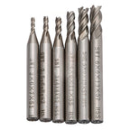 End Mill Drill Bit Tool Set of 4 (2-6mm) 4 Flute