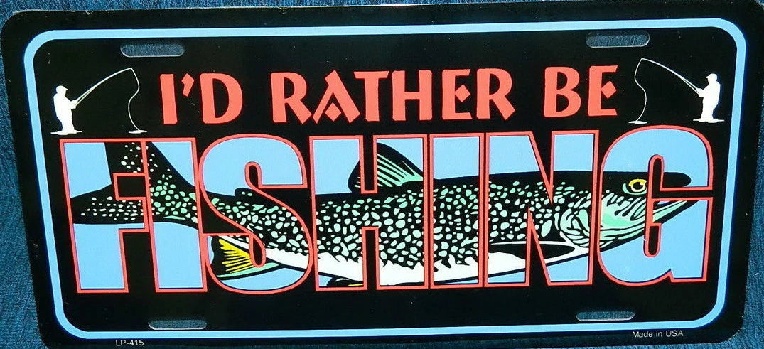 Fishing License Plate Tag Emblem for Truck