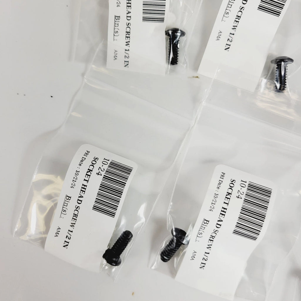 10-Pack Button Head Socket Cap Screws 10-24 x 1/2" Black