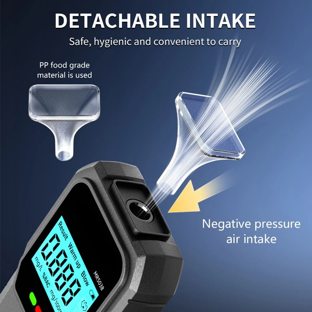 Breathalyzer with Voice Announced Readings for Universal Use (AAA Battery)