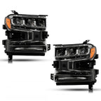 LED Headlight Set for Chevy Silverado 1500 (2019–2022) w/Halogen Signal