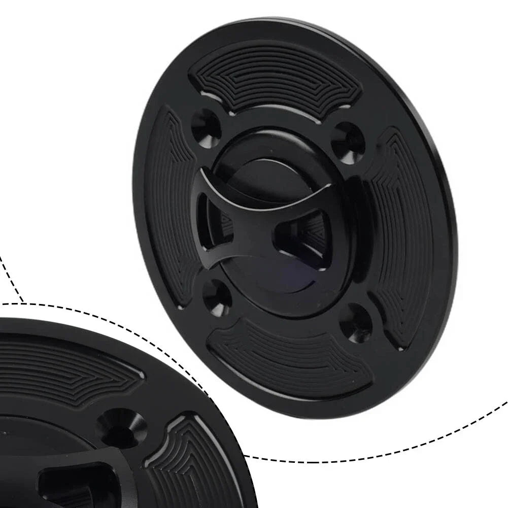 Black Fuel Gas Tank Cap Cover for APRILIA RSV1000 (2004-2008) Tuono V4R (2011-2017) RSV4 R