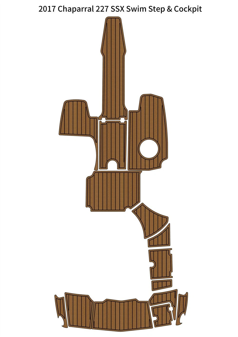 EVA Teak Deck Floor Pad for Chaparral 227 SSX (2017)