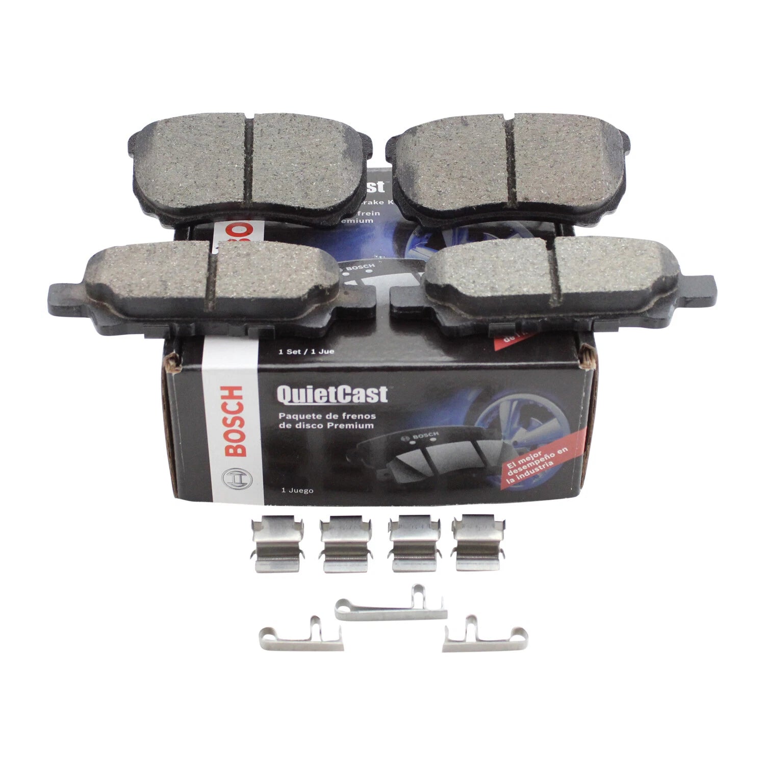 Set of 4 Bosch QuietCast Rear Ceramic Brake Pads for Sebring Caliber Patriot Lancer (2007–2010)