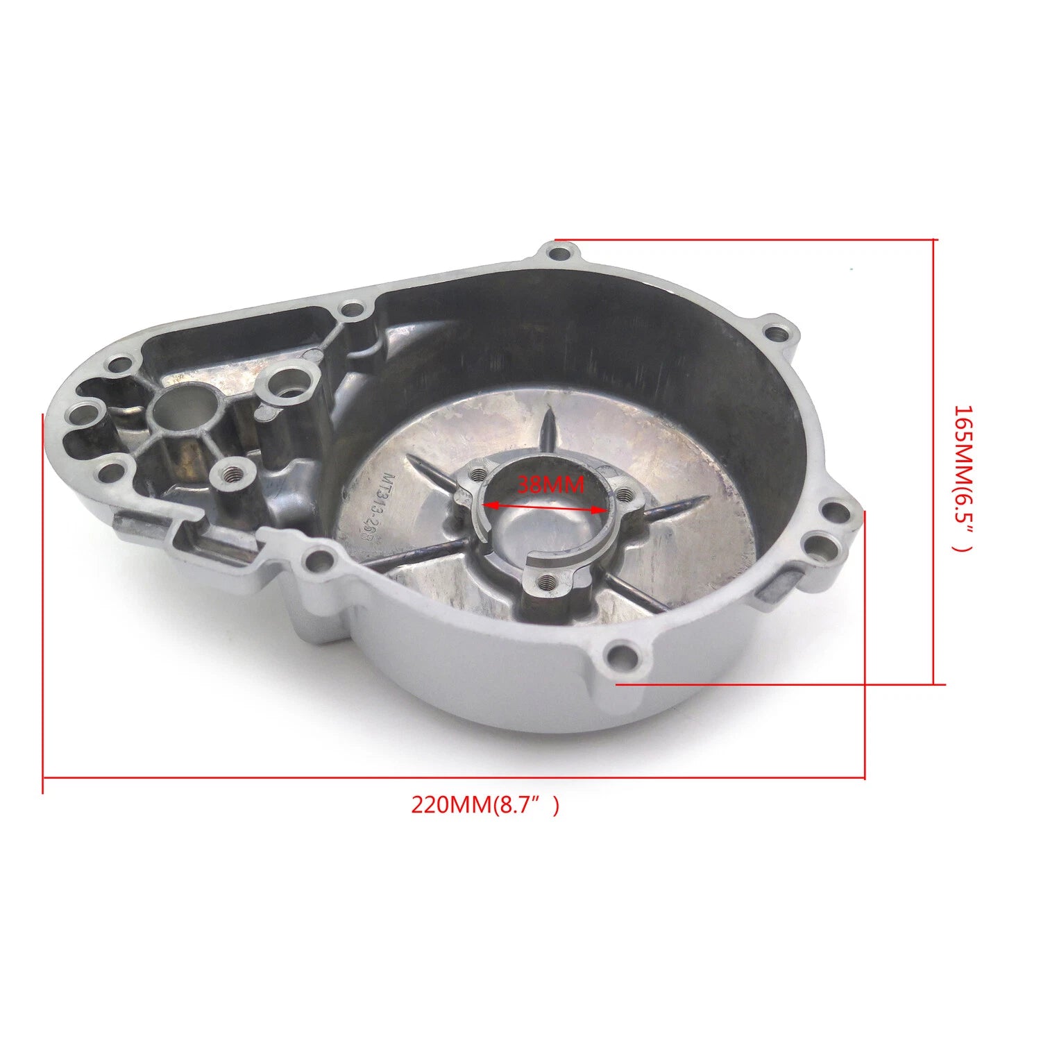 Silver Stator Engine Cover for Kawasaki ZZR600/ZX600/ZZR400 (1990–1997)