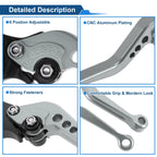Adjustable Short Brake Clutch Levers for BMW R Nine T (2014–2016) Titanium Tone