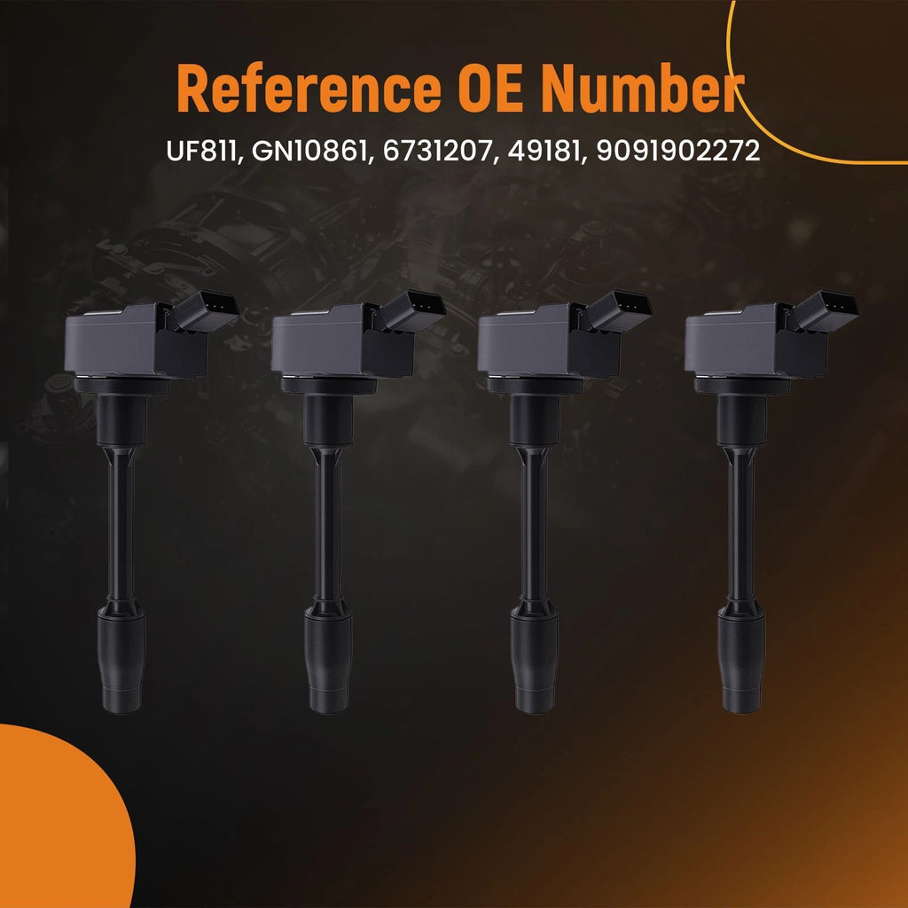 4PCS Ignition Coil for Toyota Prius Plug-In (2012–2015) 1.8L