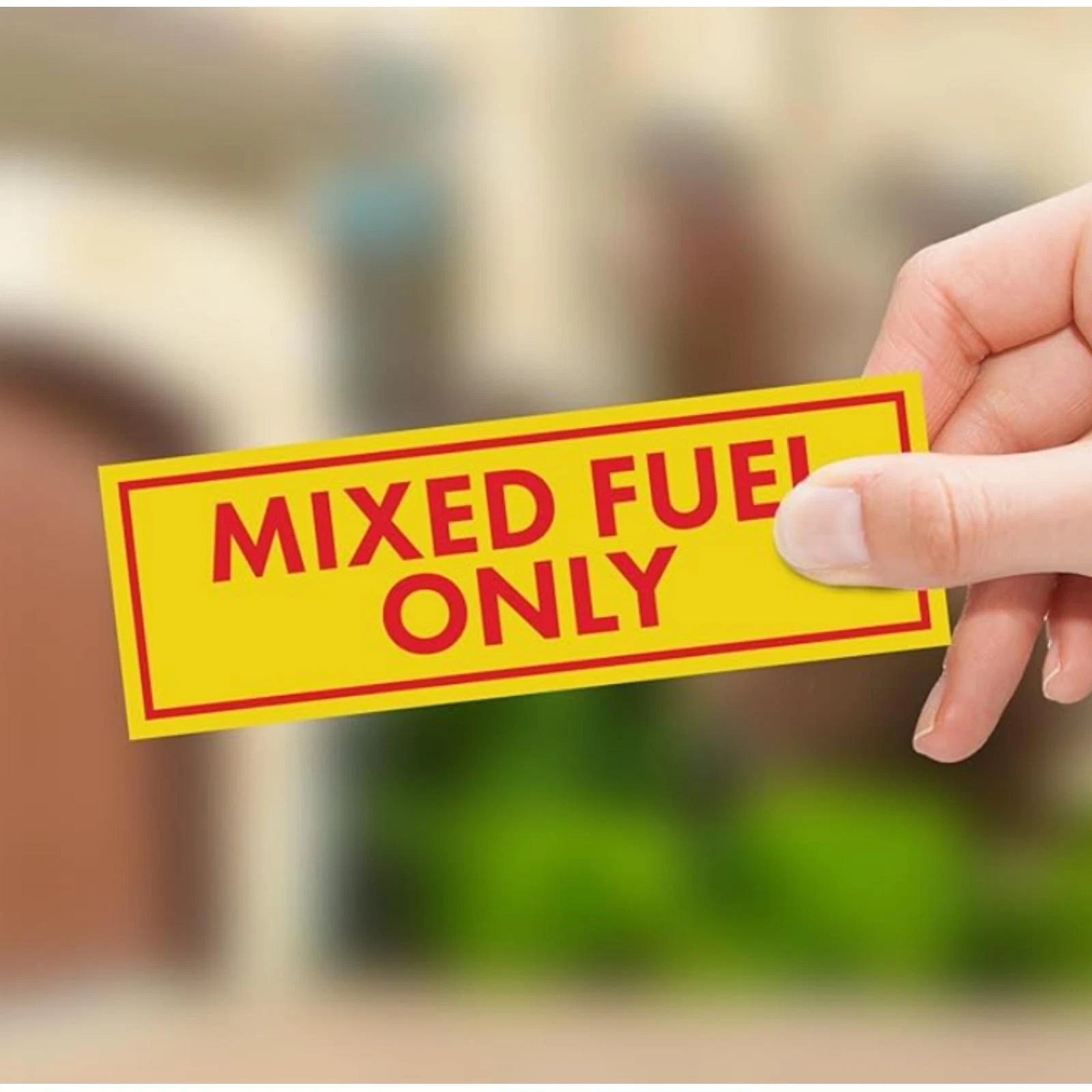 Mixed Fuel Only Vinyl Decal Sticker Label Weatherproof 2 x 6