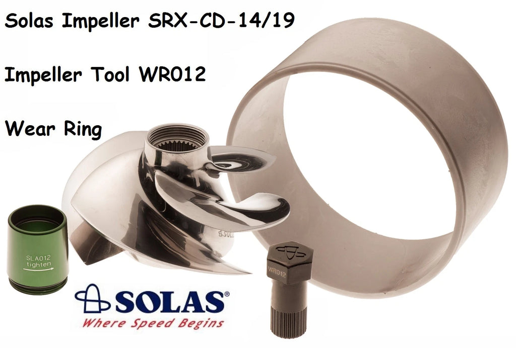 Solas Impeller with Wear Ring & Tool for SeaDoo RXTX 255, RXT, RXP, Wake (2003–2023)