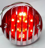 LED Tail Lights Chrome Bezel Set for 1933–1936 Ford Hot Rod Cars (12V)