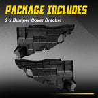Set of 2 Front Bumper Support Brackets for GMC Canyon (2015–2020) Black LH/RH