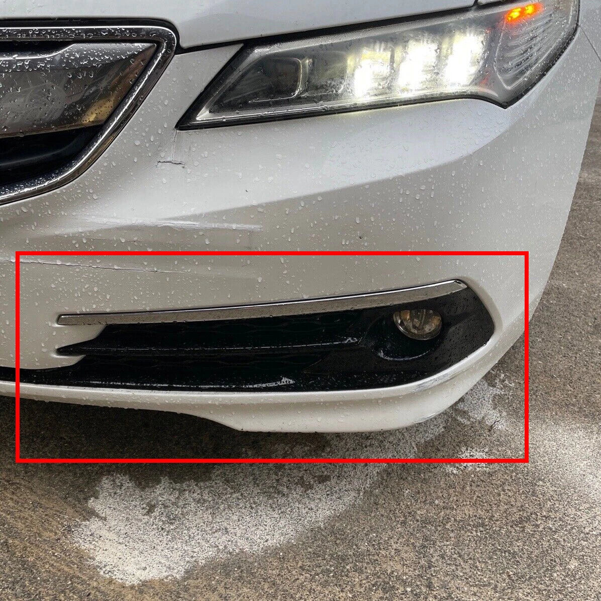 2X Front Bumper Fog Light Bezel Cover for Acura TLX (2015–2017)