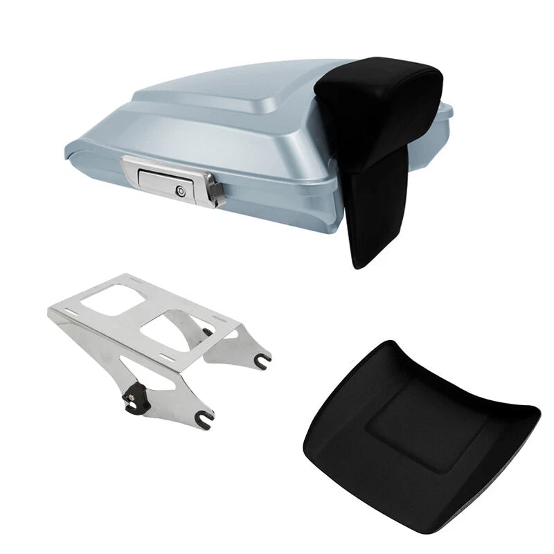 Silver Razor Trunk Backrest Mount for Harley Touring Road King Glide (2014–2026)