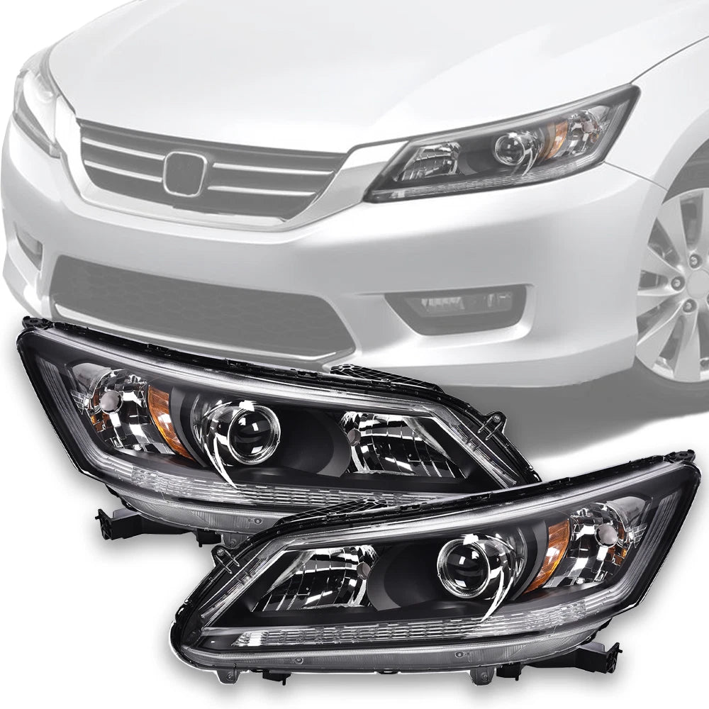 Projector Headlights with Bracket for Honda Accord (2013–2015) LED DRL