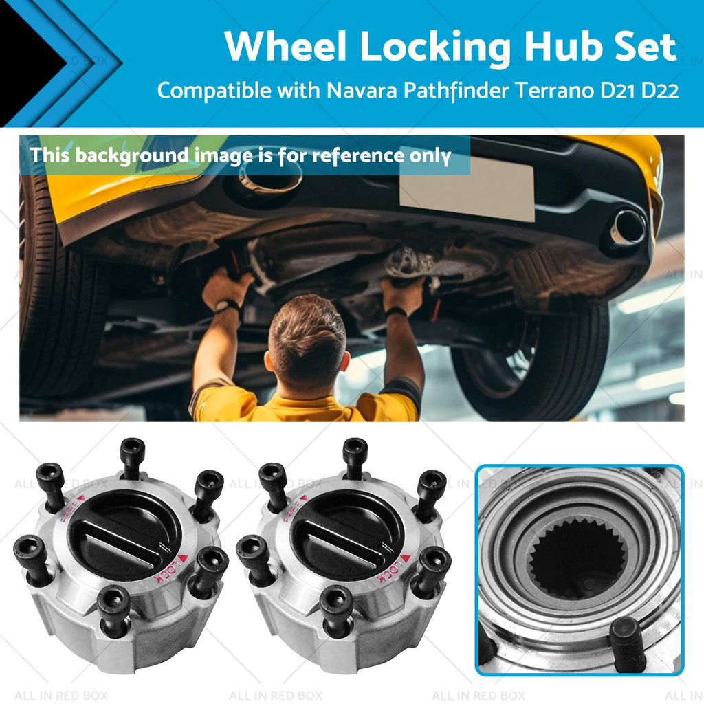 2X Manual Free Wheel Locking Hub for Nissan Navara (1990–2016)